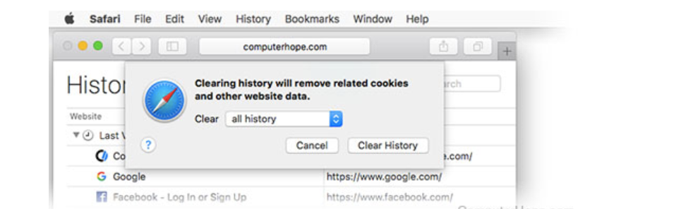 История браузера сафари. История в Safari. Clear my browser History.