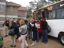 Volunteers arrive at Advance Africa volunteer house.